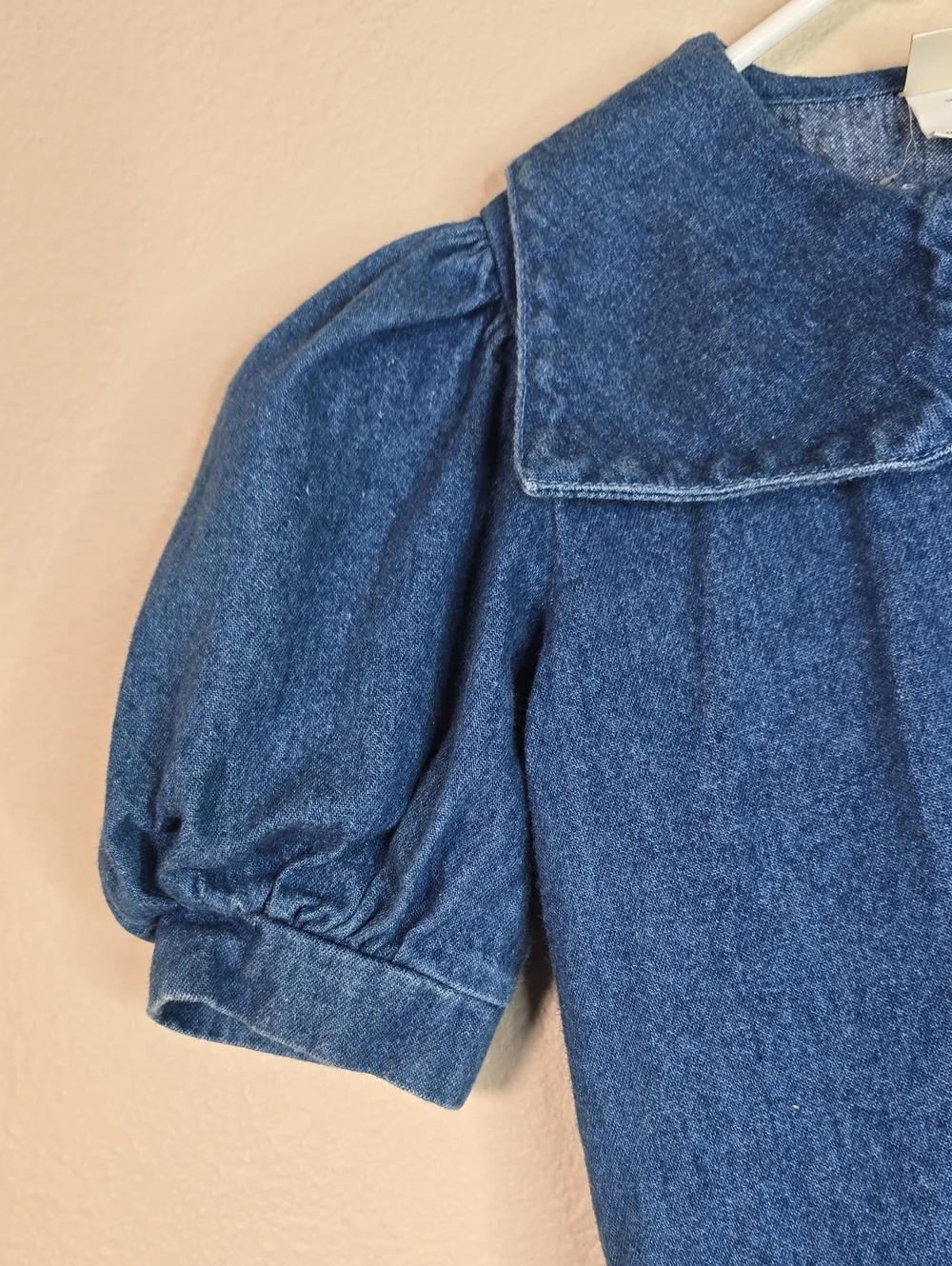 Vintage Oshkosh Denim Embroiderie Midi Kids Dress Size 5t
